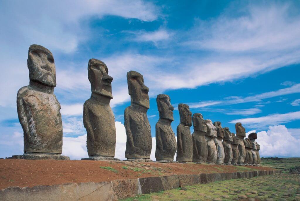 Moai on Easter Island/Chile